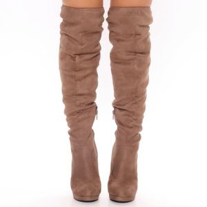 Taupe Suede Boots